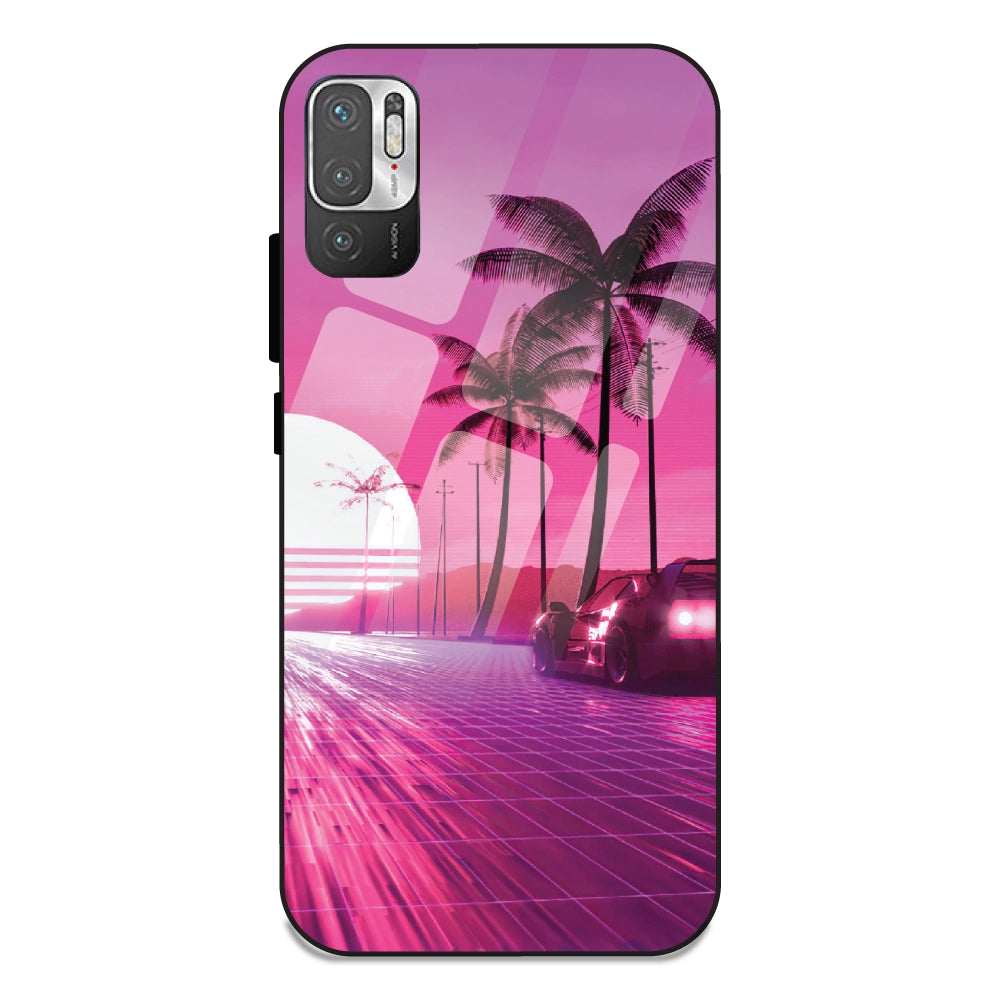 Retro Beach Synthwave - Glass Cases For Redmi Note 10 5G