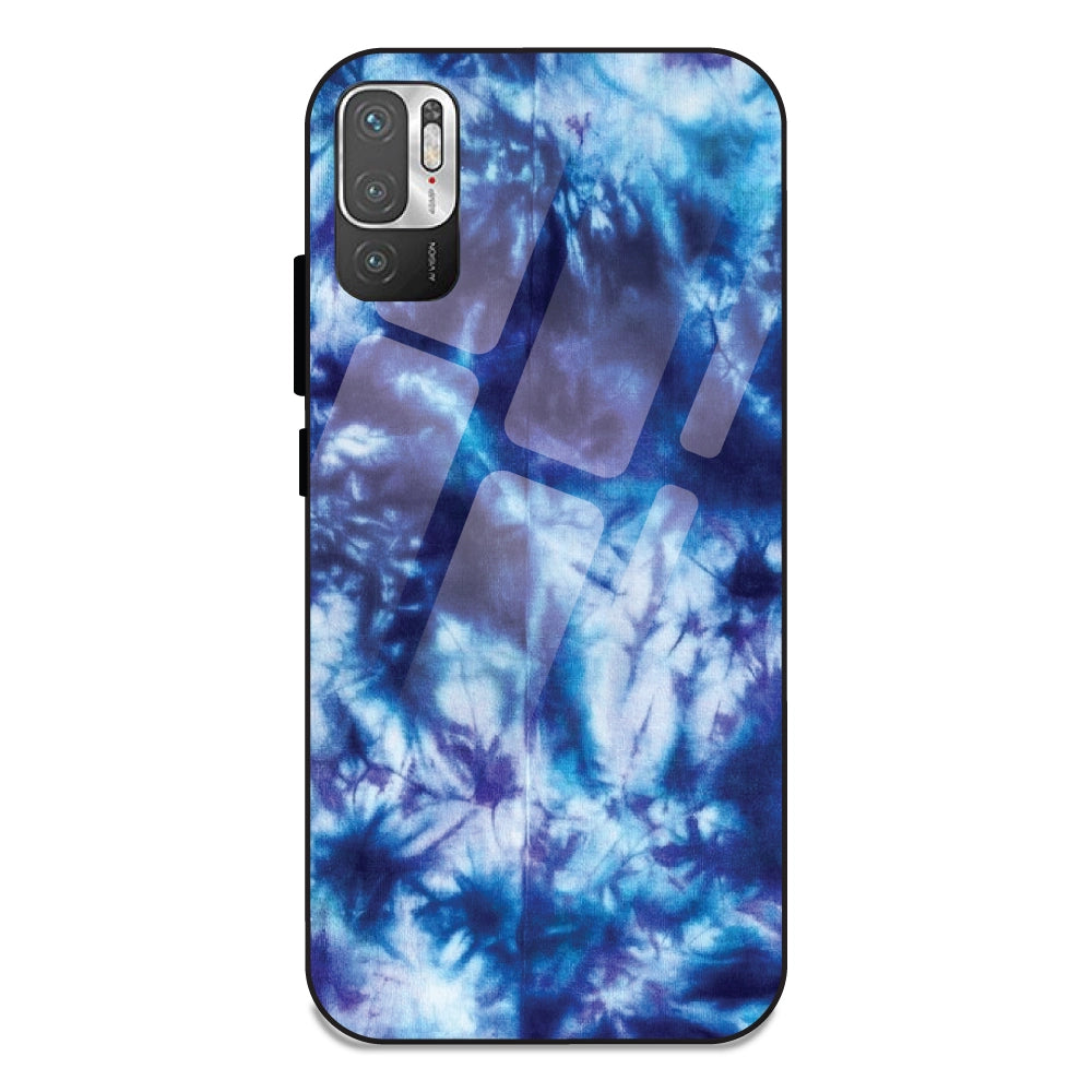 Dark Blue Tie Dye - Glass Case For Redmi Note 10 5G