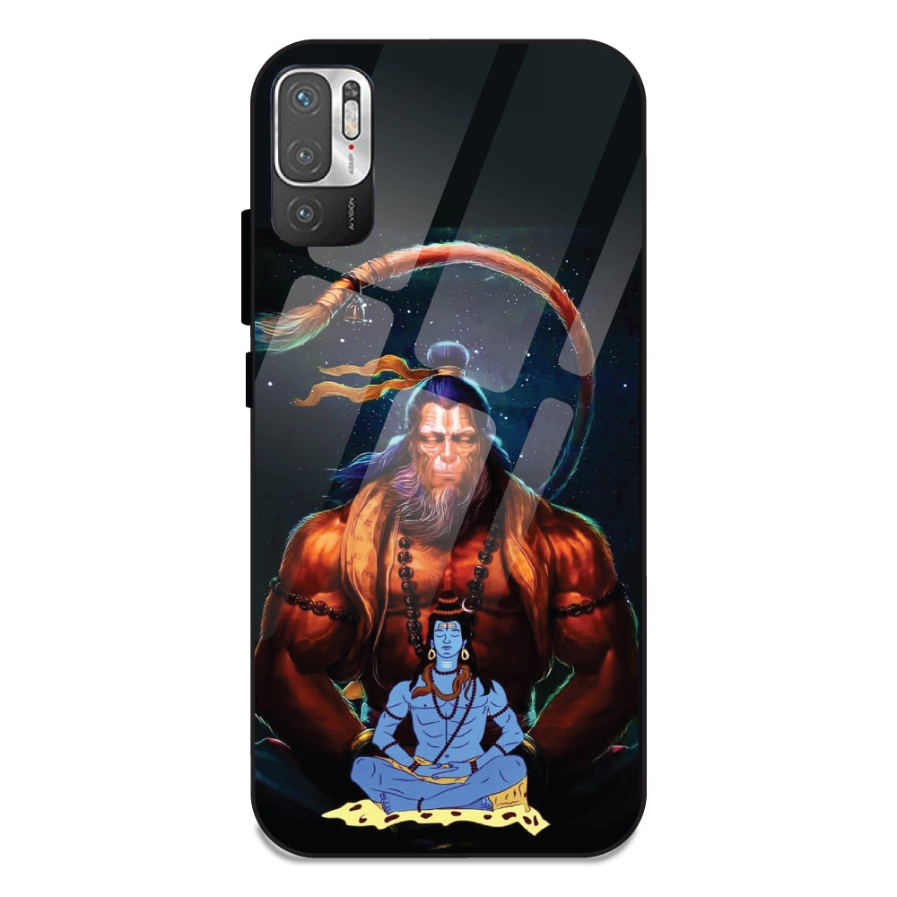 Lord Shiva & Lord Hanuman - Glass Cases For Redmi Note 10 5G