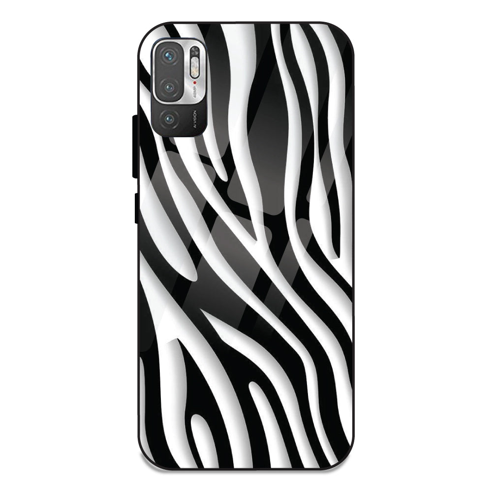 Zebra Print - Glass Case For Redmi Note 10 5G