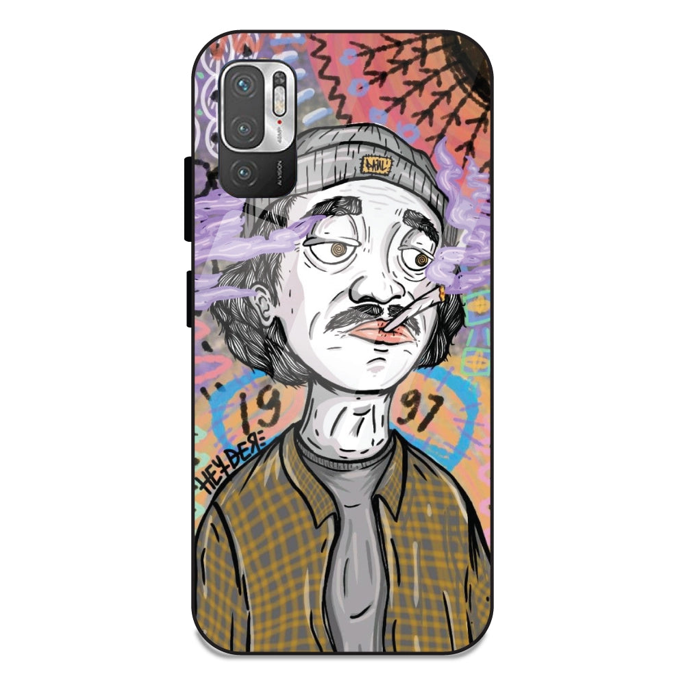 A Smoking Potrait - Glass Cases For Redmi Note 10 5G