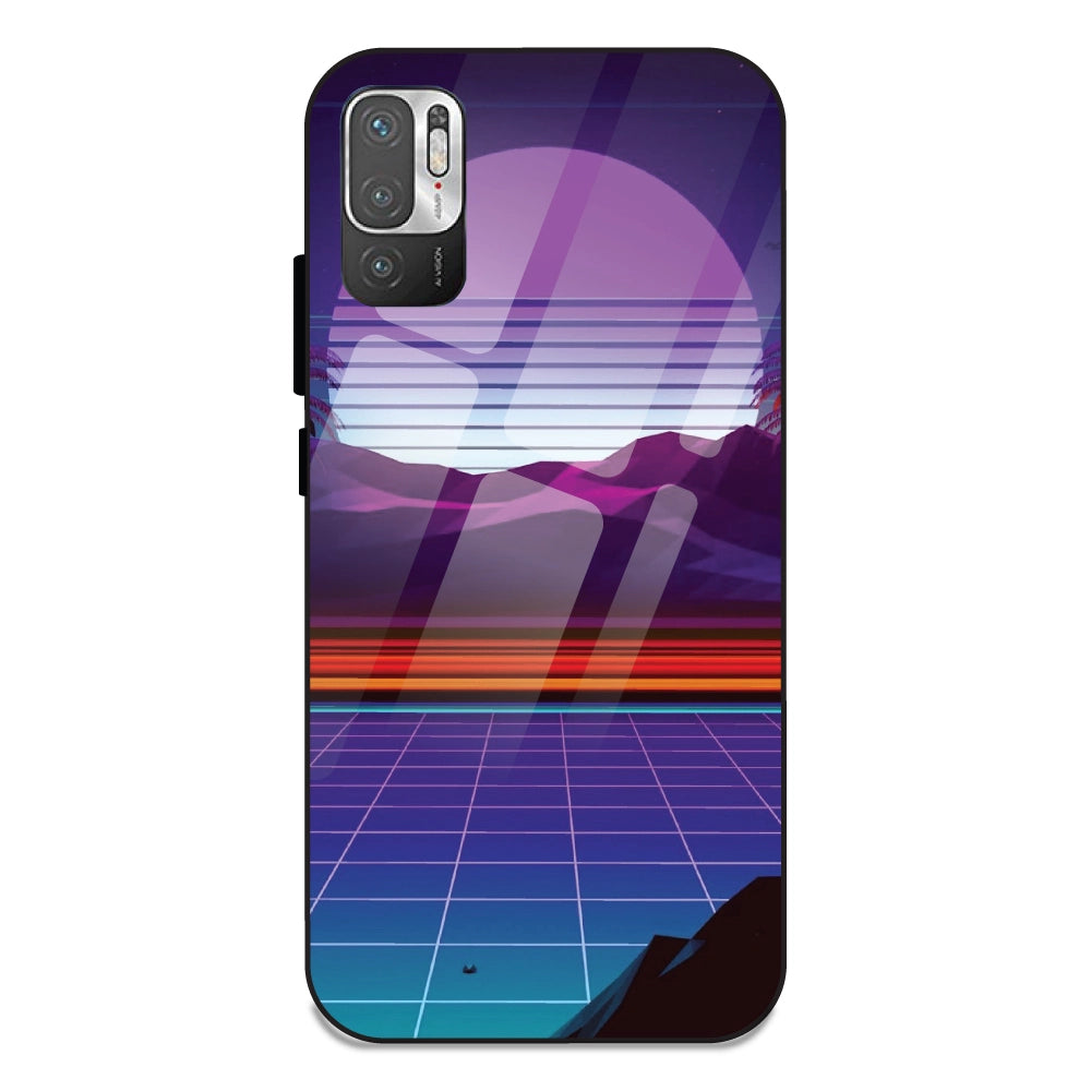 Electrofloor Synthwave - Glass Cases For Redmi Note 10 5G