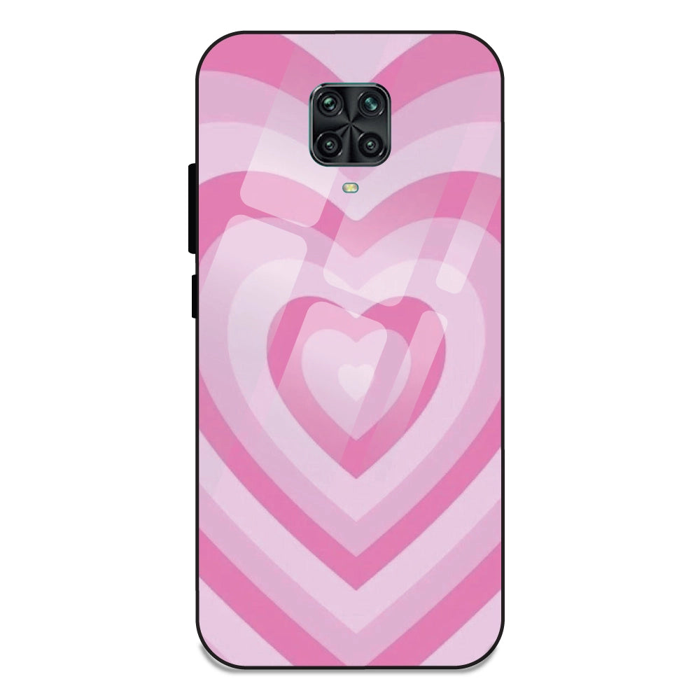 Pink Hearts - Glass Case For Redmi Note 10 Lite