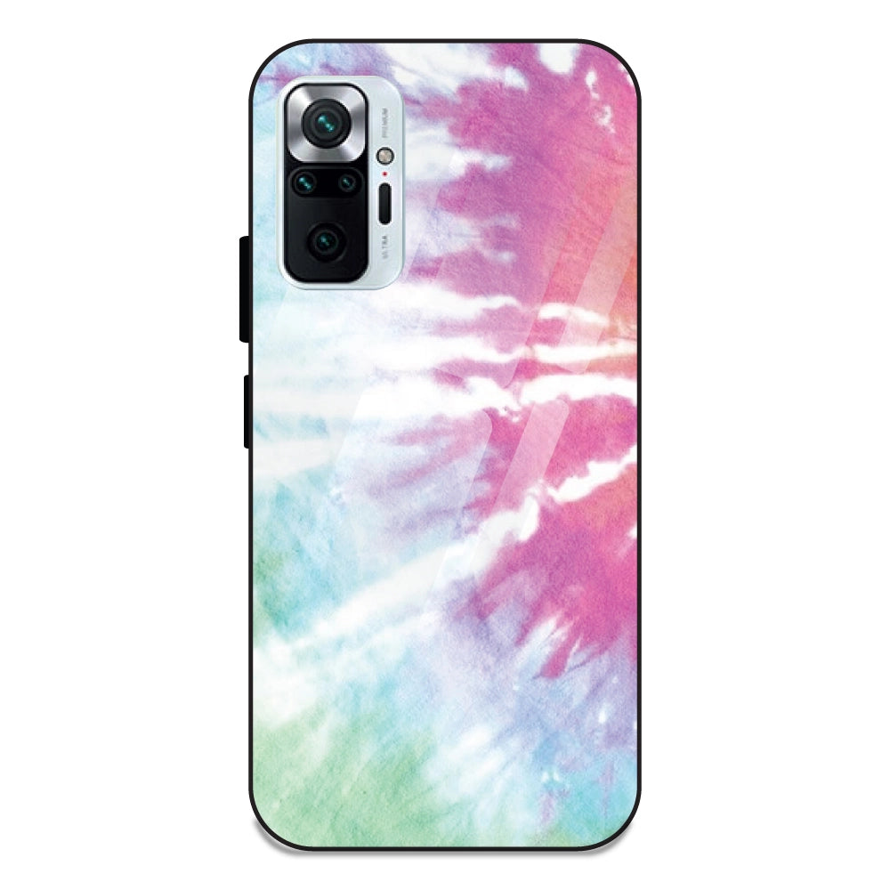 3 Color Splash Tie Dye - Glass Case For Redmi Note 10 Pro Max