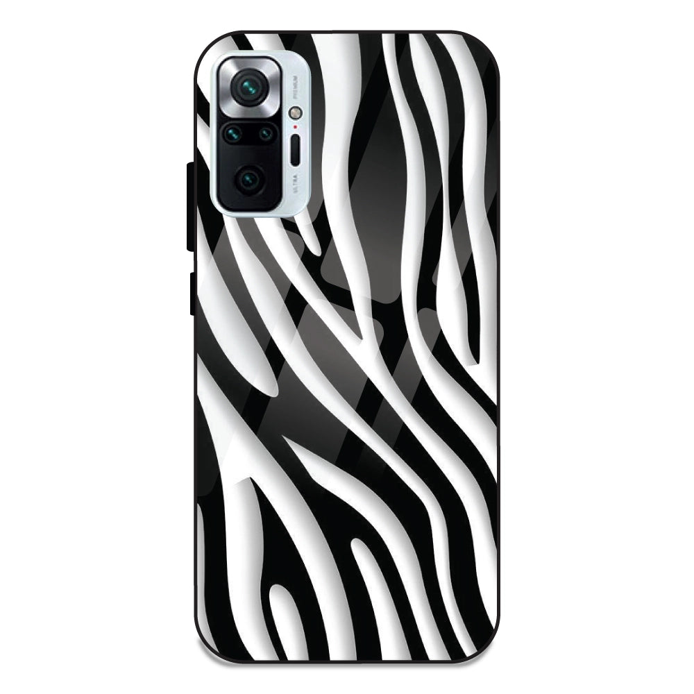 Zebra Print - Glass Case For Redmi Note 10 Pro Max