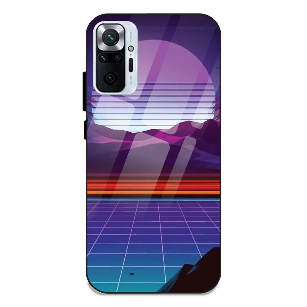 Electrofloor Synthwave - Glass Cases For Redmi Note 10 Pro Max