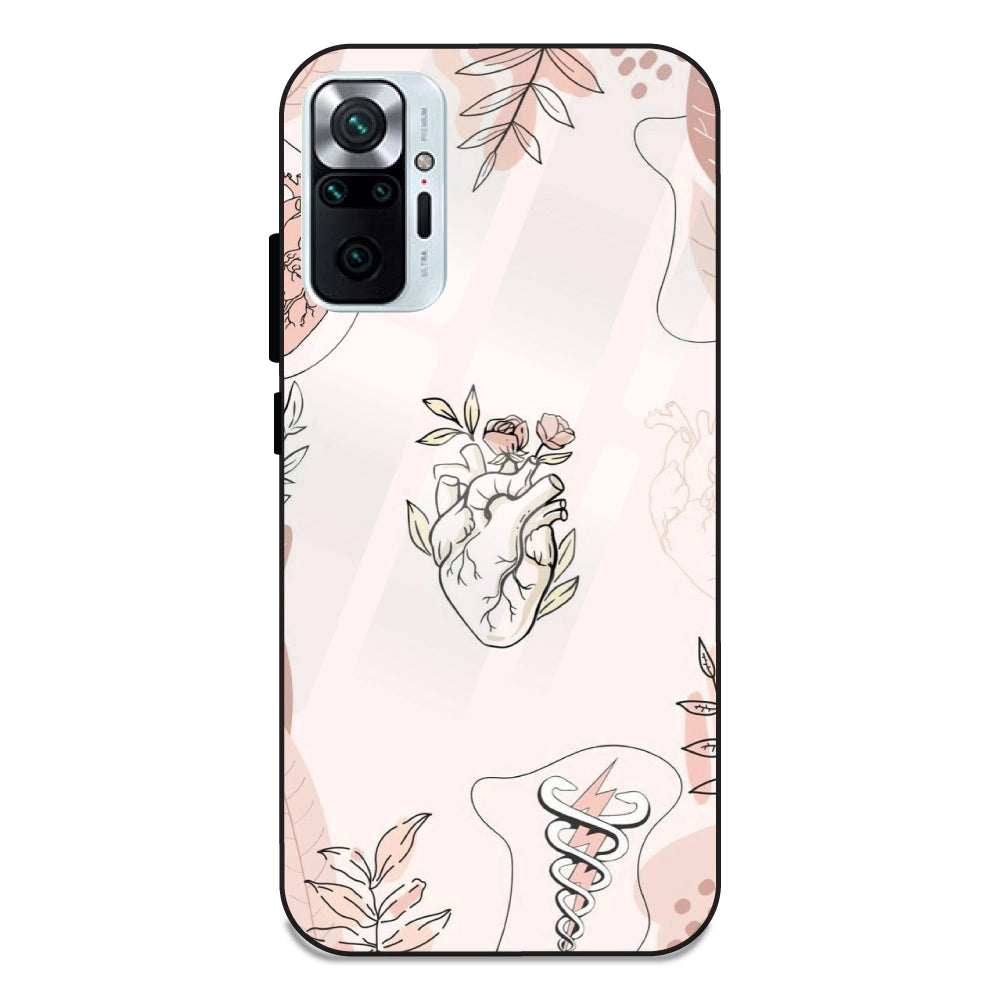 Hearts And Flowers - Glass Cases For Redmi Note 10 Pro
