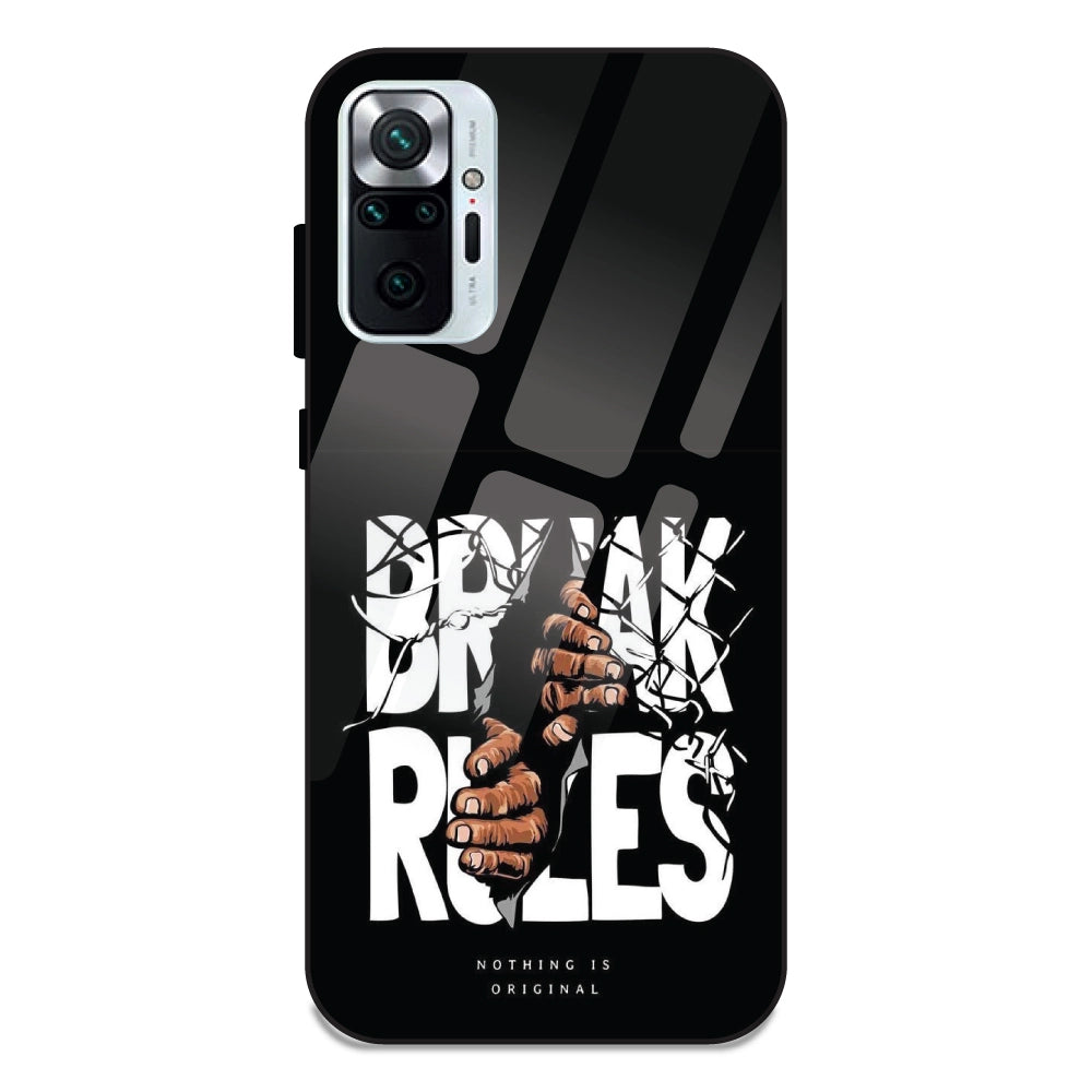 Break Rules - Glass Cases For Redmi Note 10 Pro