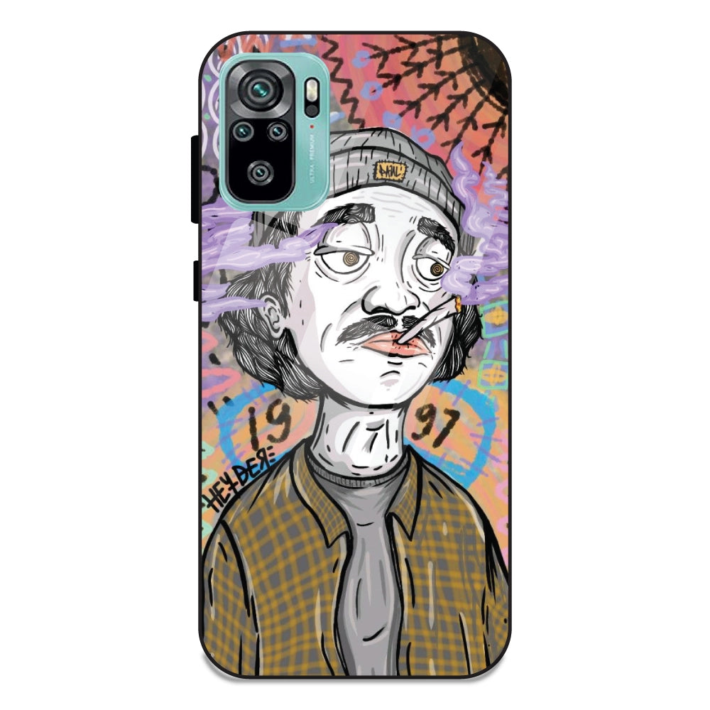 A Smoking Potrait - Glass Cases For Redmi Note 10