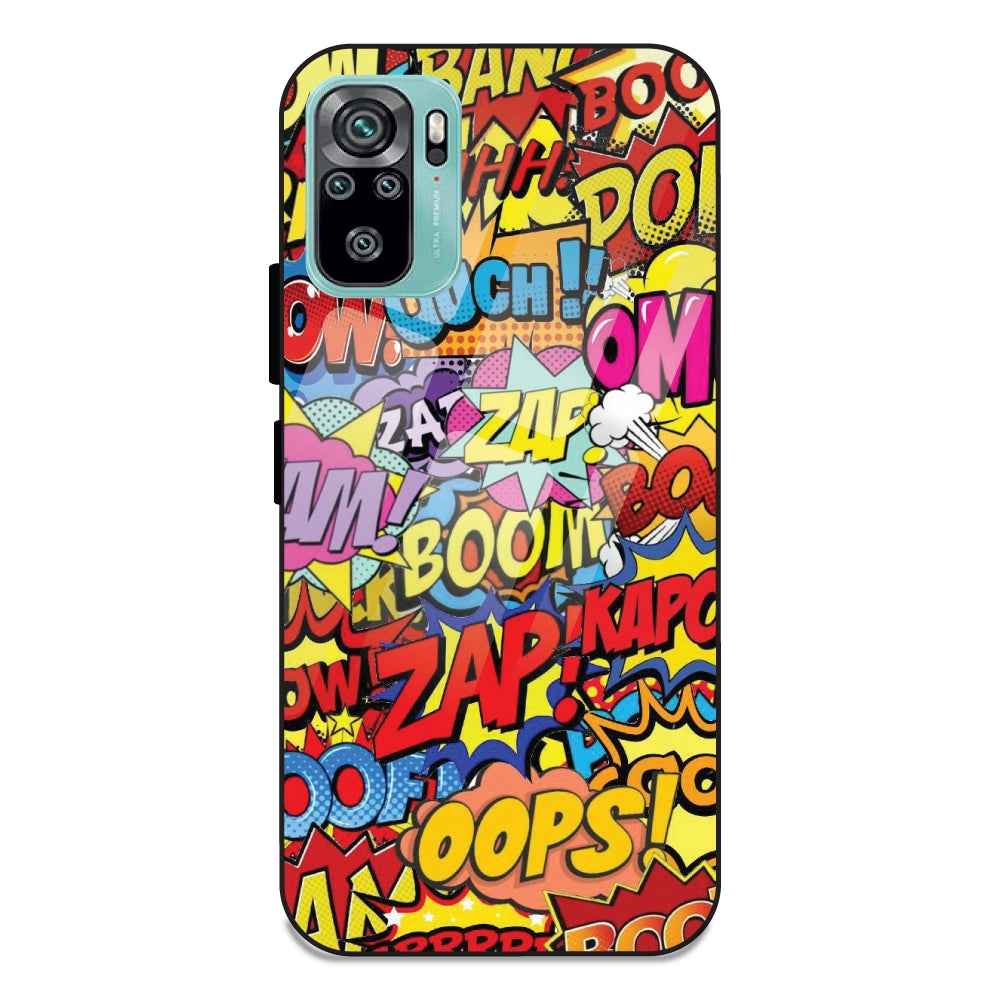 Comic Pop Art - Glass Cases For Redmi Note 10