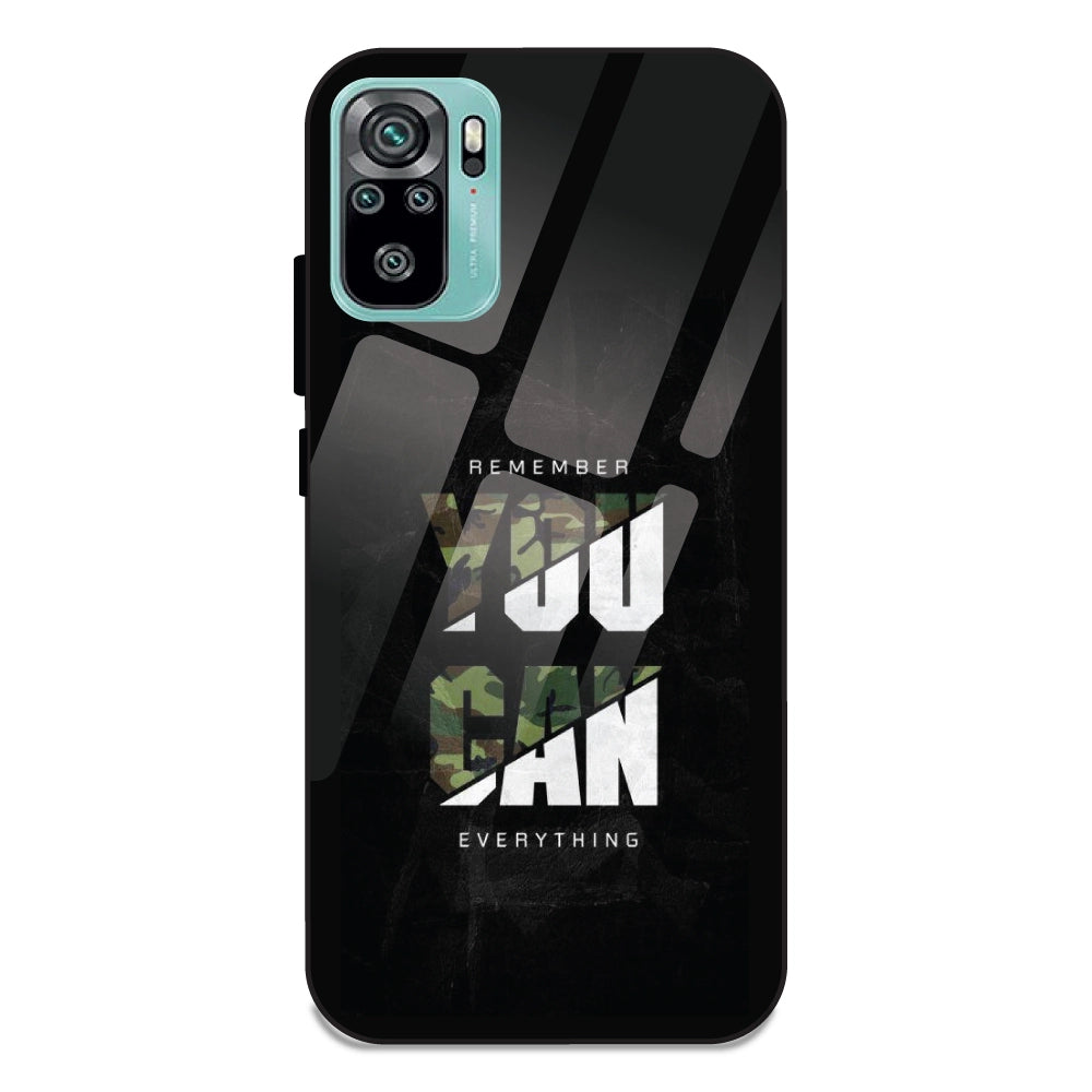 You Can Do Everything - Glass Cases For Redmi Note 10S