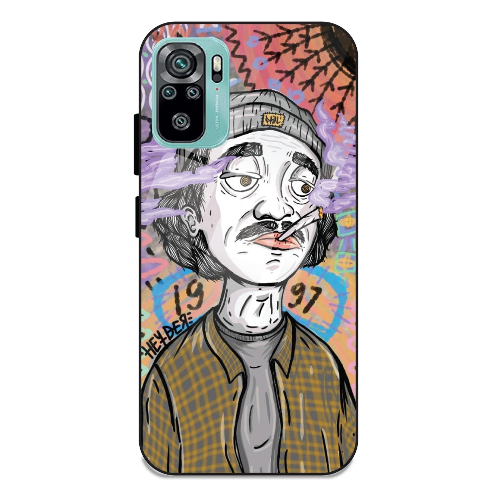 A Smoking Potrait - Glass Cases For Redmi Note 10S