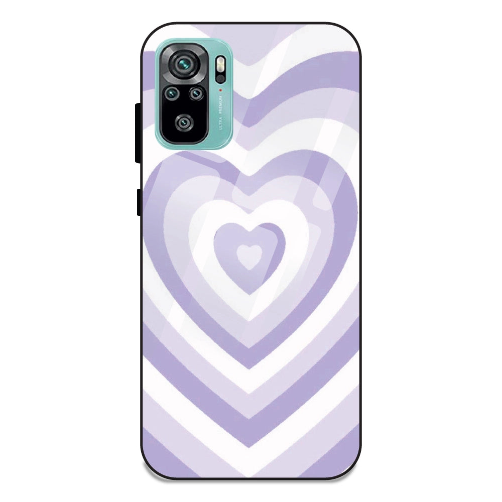Blue Hearts - Glass Case For Redmi Note 10S