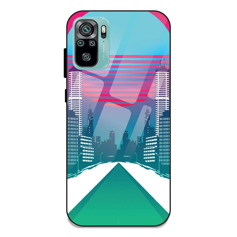 Citylight Synthwave - Glass Cases For Redmi Note 10S