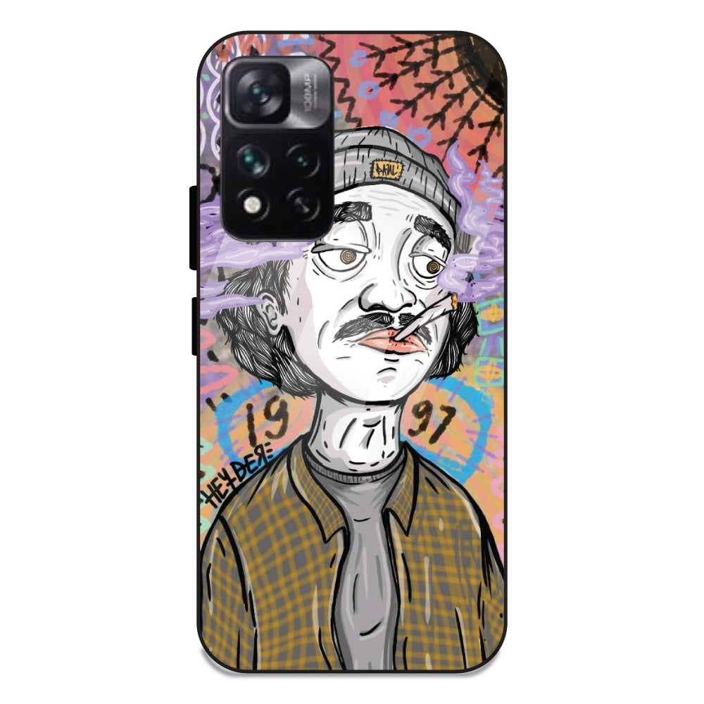 A Smoking Potrait - Glass Cases For Redmi Note 11 5G
