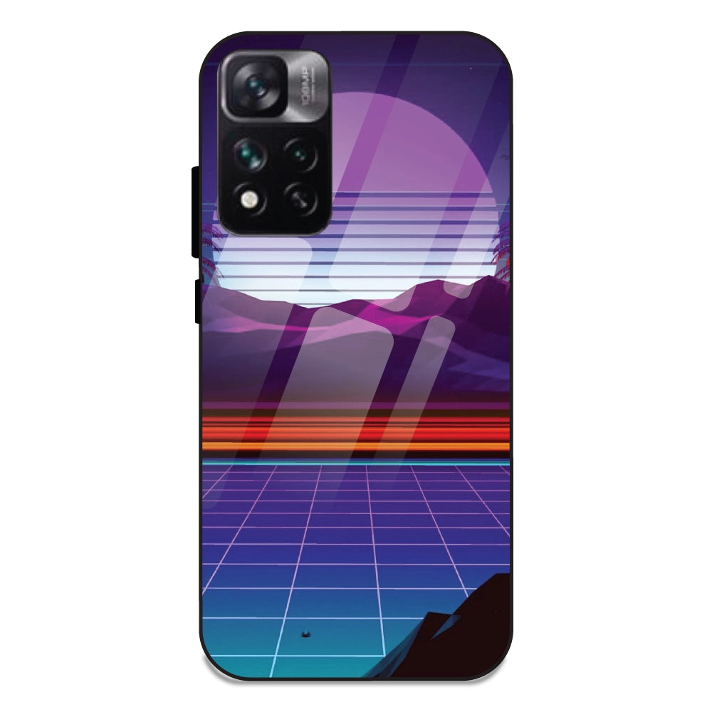 Electrofloor Synthwave - Glass Cases For Redmi Note 11 5G