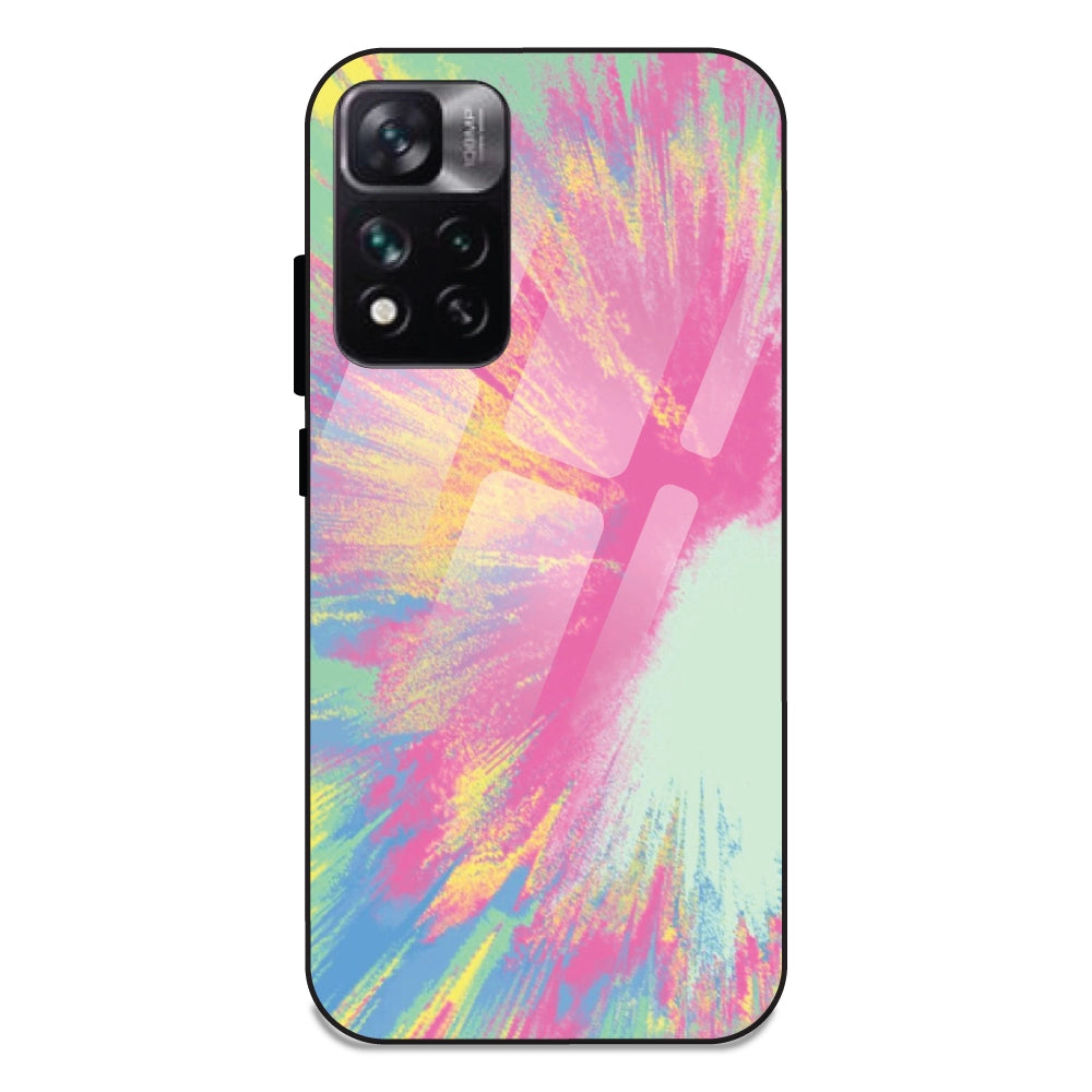 Pastel Splash Tie Dye - Glass Case For Redmi Note 11 5G