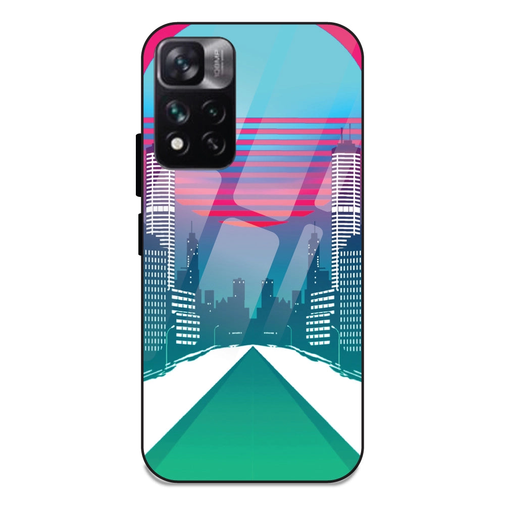 Citylight Synthwave - Glass Cases For Redmi Note 11 5G