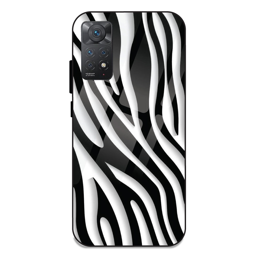 Zebra Print - Glass Case For Redmi 11 Pro 4G