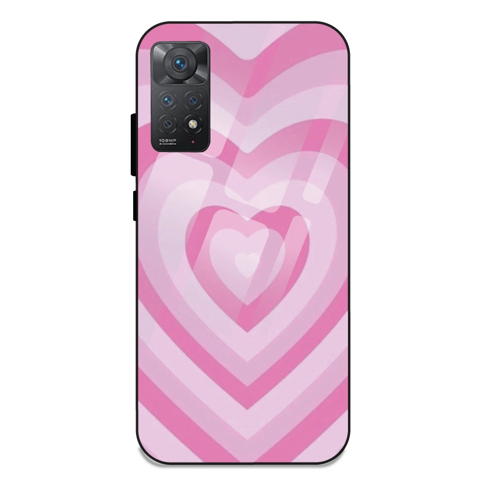 Pink Hearts - Glass Case For Redmi 11 Pro 4G