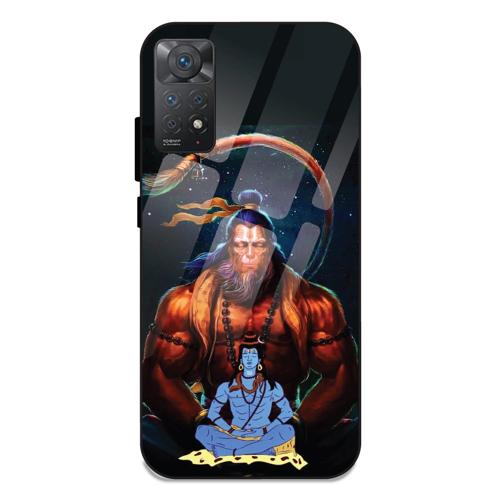 Lord Shiva & Lord Hanuman - Glass Cases For Redmi 11 Pro 4G