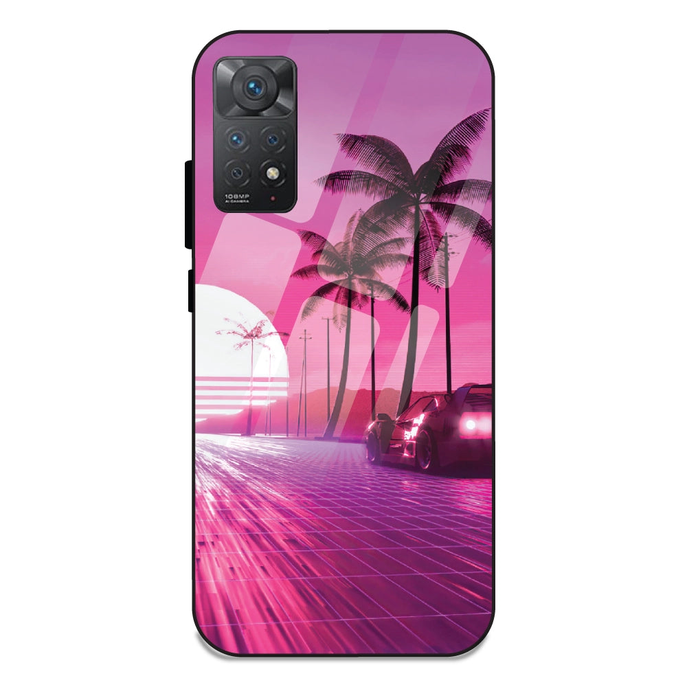 Retro Beach Synthwave - Glass Cases For Redmi 11 Pro 4G
