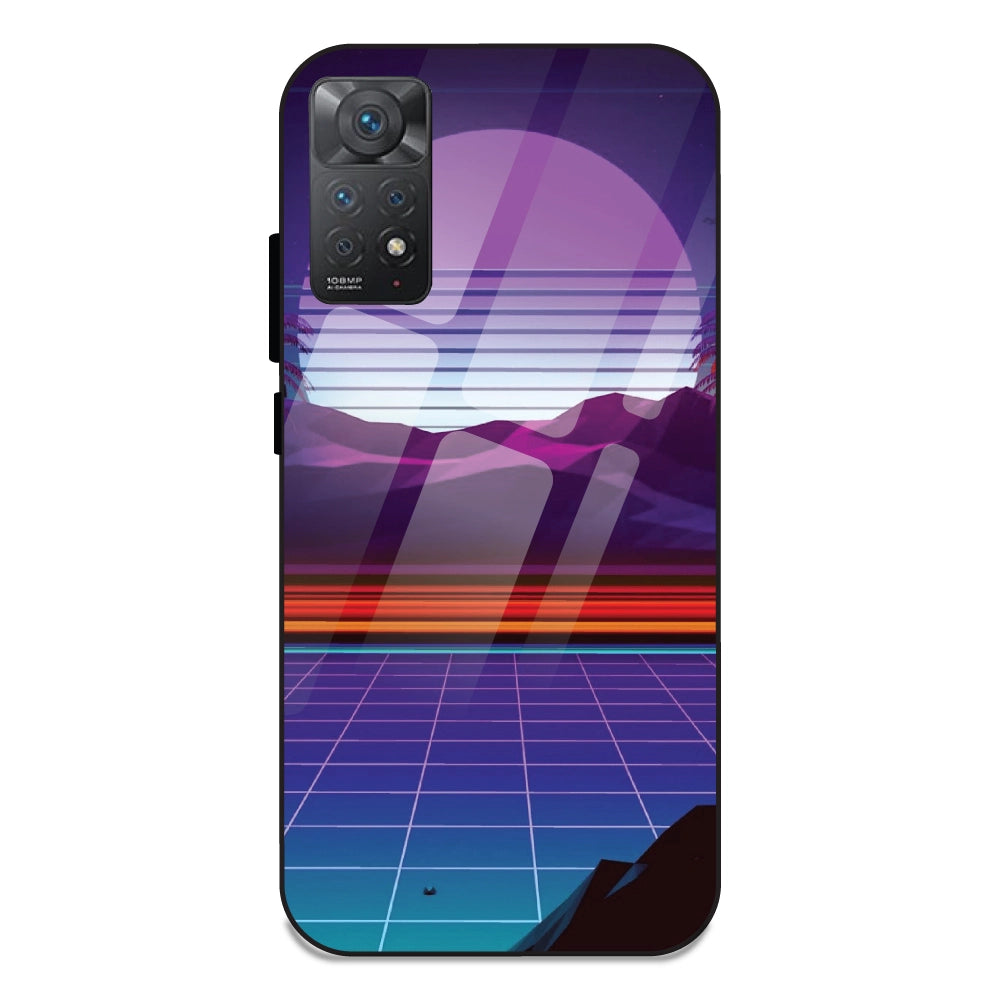 Electrofloor Synthwave - Glass Cases For Redmi 11 Pro 4G