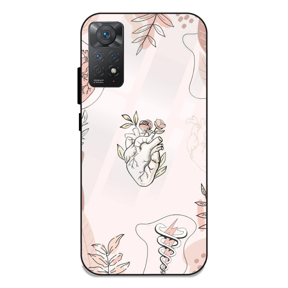 Hearts And Flowers - Glass Cases For Redmi 11 Pro 4G