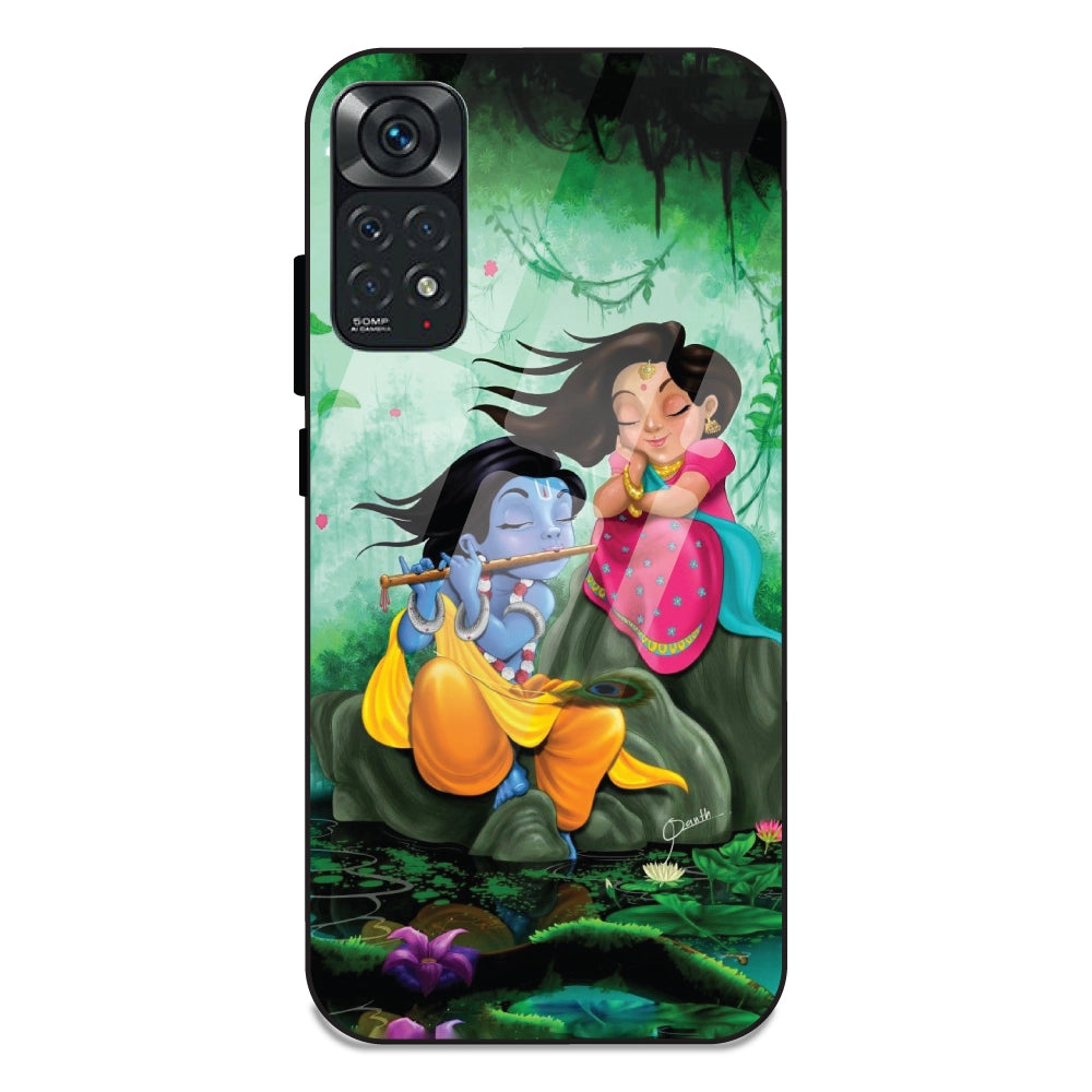 Radha Krishna - Glass Cases For Redmi Note 11 5G