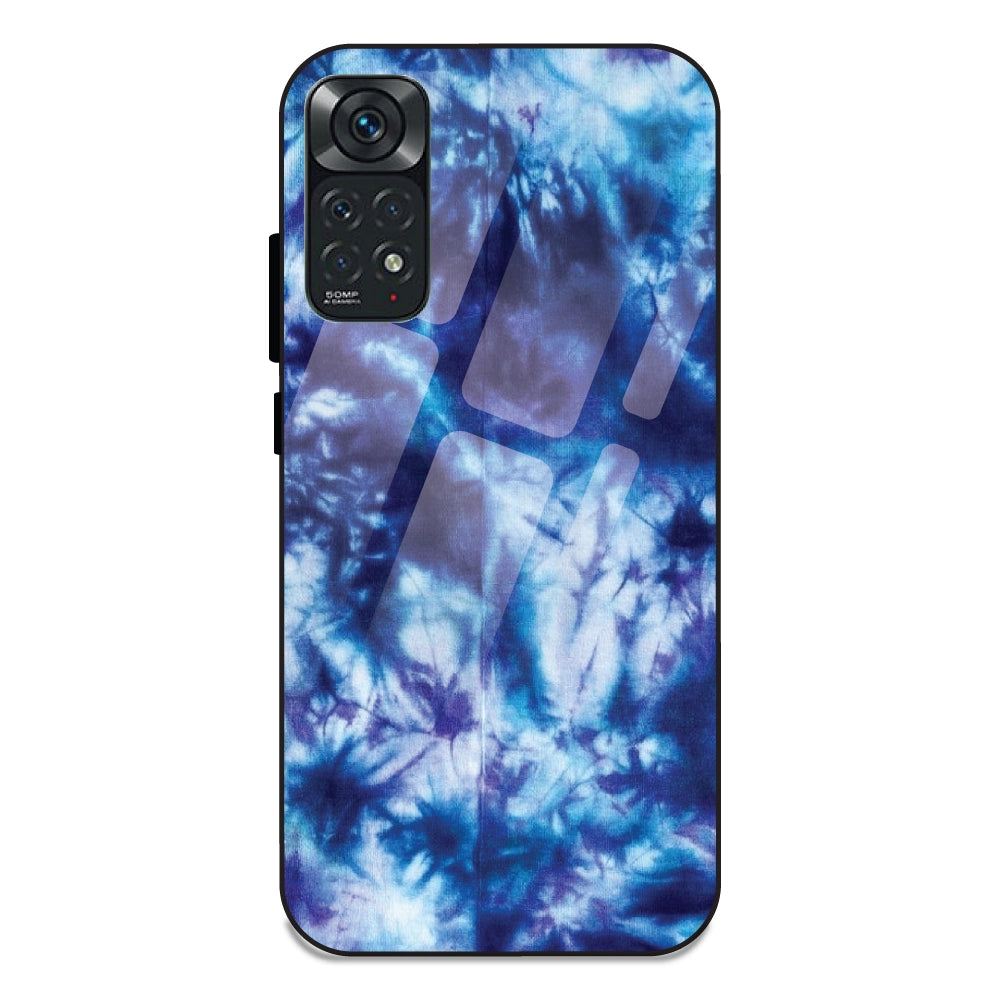 Dark Blue Tie Dye - Glass Case For Redmi Note 11