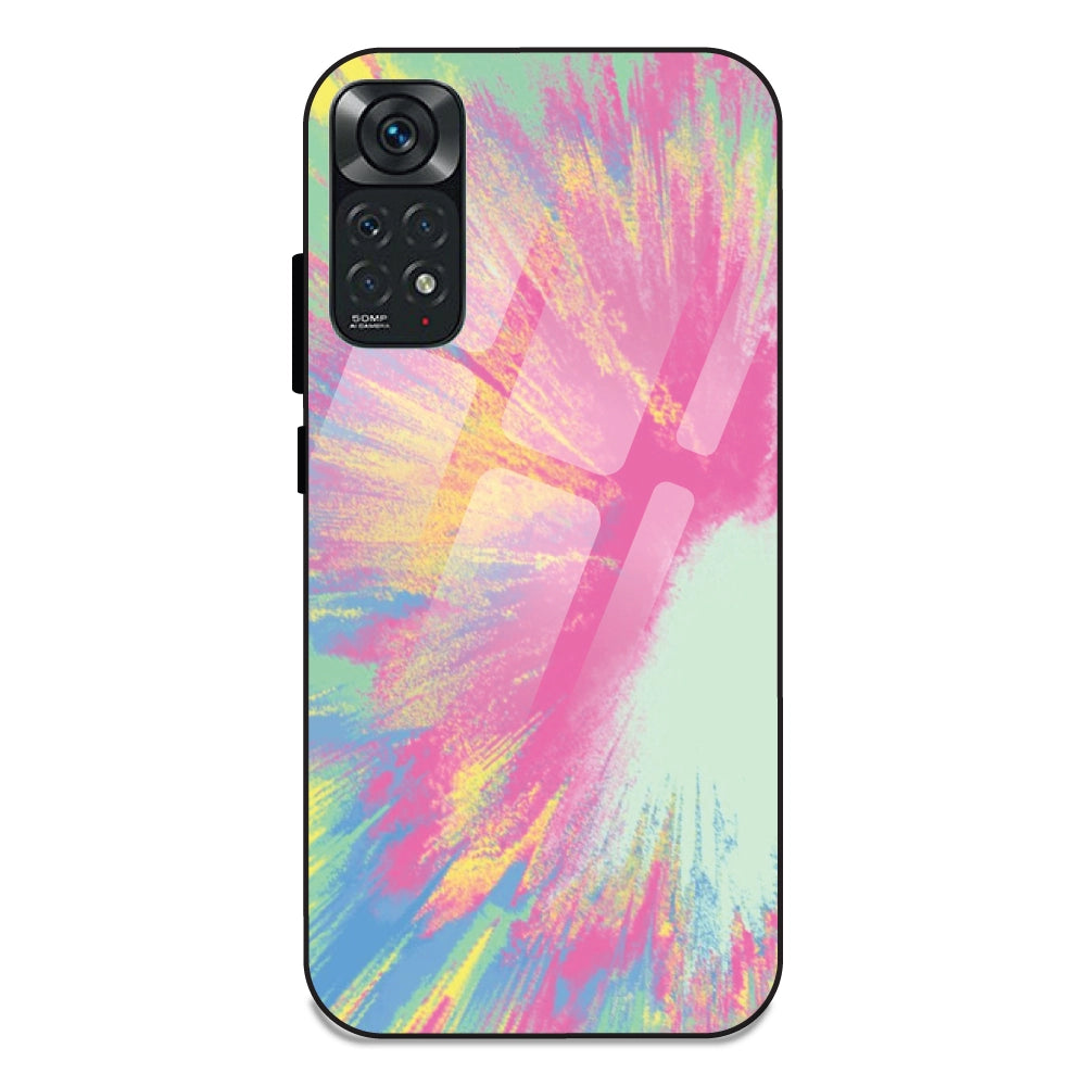 Pastel Splash Tie Dye - Glass Case For Redmi Note 11