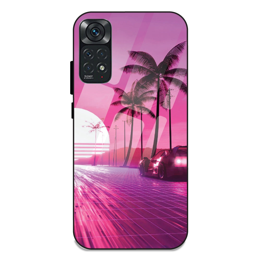 Retro Beach Synthwave - Glass Cases For Redmi Note 11