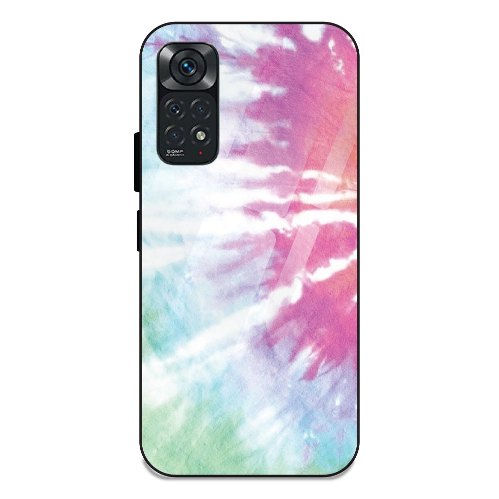 3 Color Splash Tie Dye - Glass Case For Redmi Note 11S