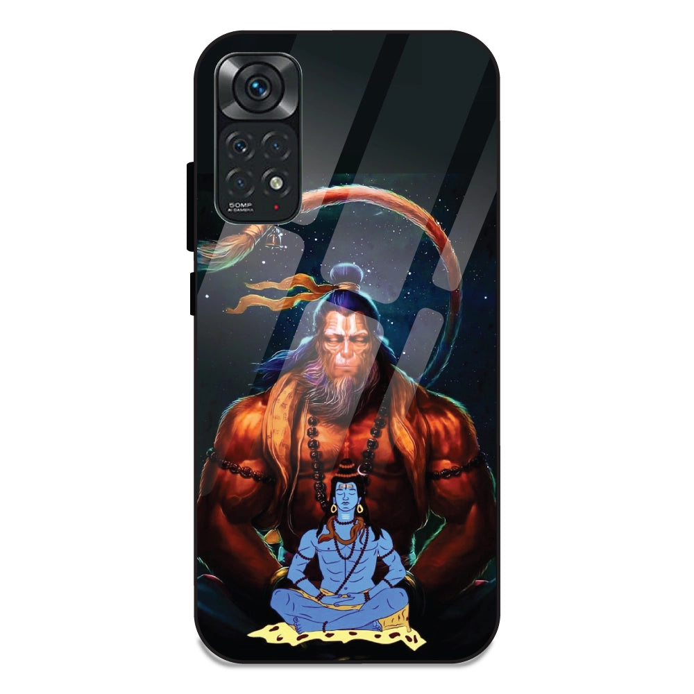 Lord Shiva & Lord Hanuman - Glass Cases For Redmi Note 11S