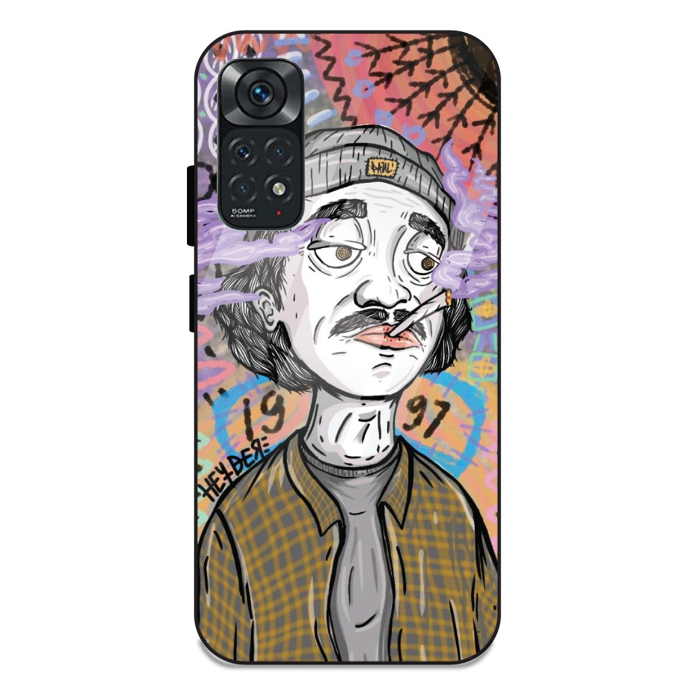 A Smoking Potrait - Glass Cases For Redmi Note 11S