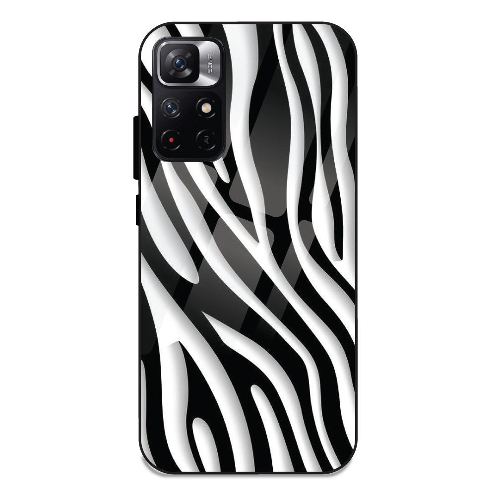 Zebra Print - Glass Case For Redmi Note 11T