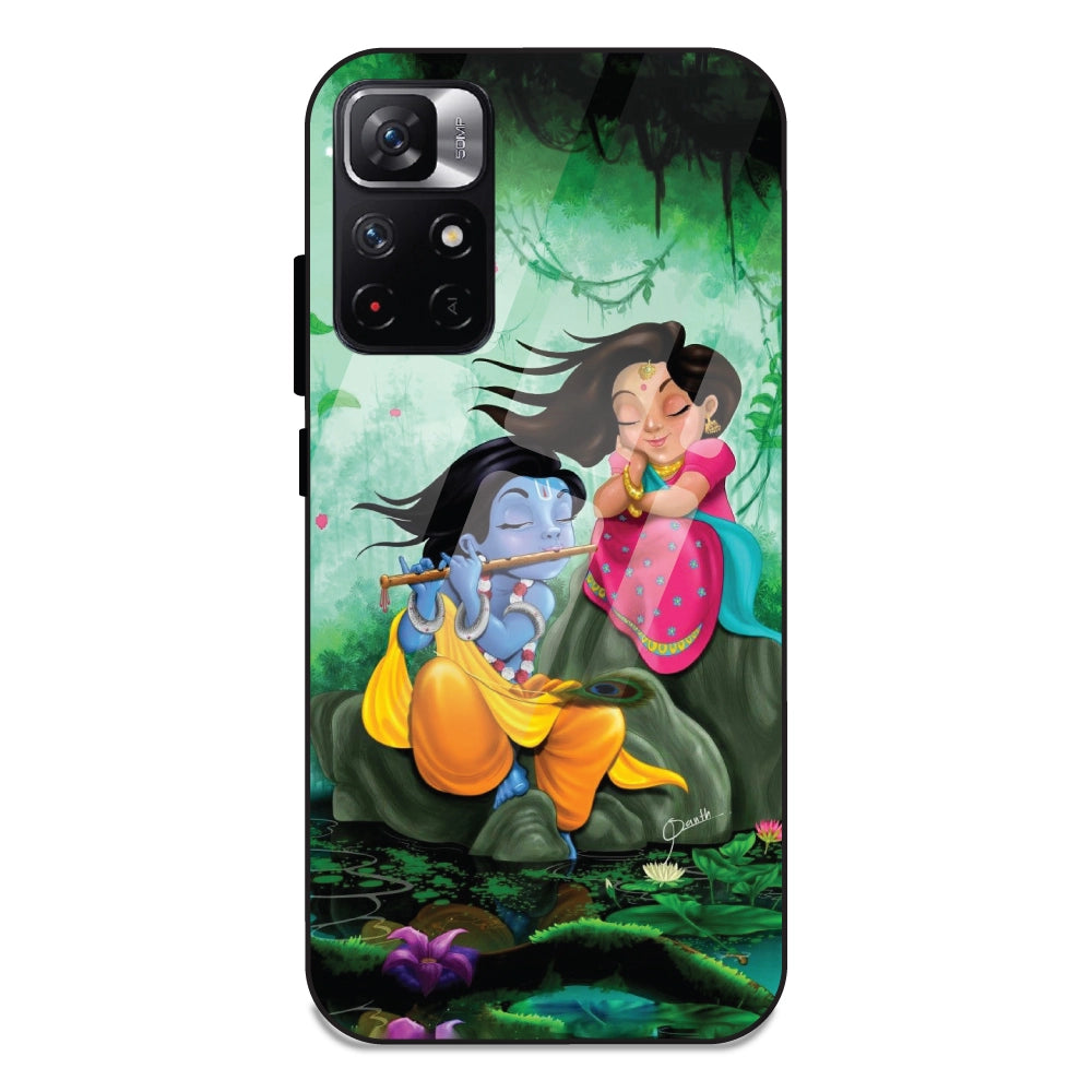 Radha Krishna - Glass Cases For Redmi Note 11T