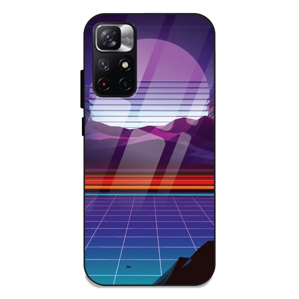 Electrofloor Synthwave - Glass Cases For Redmi Note 11T