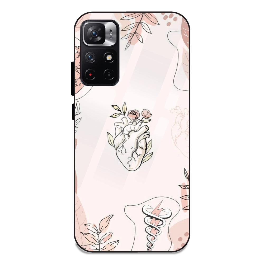 Hearts And Flowers - Glass Cases For Redmi Note 11T