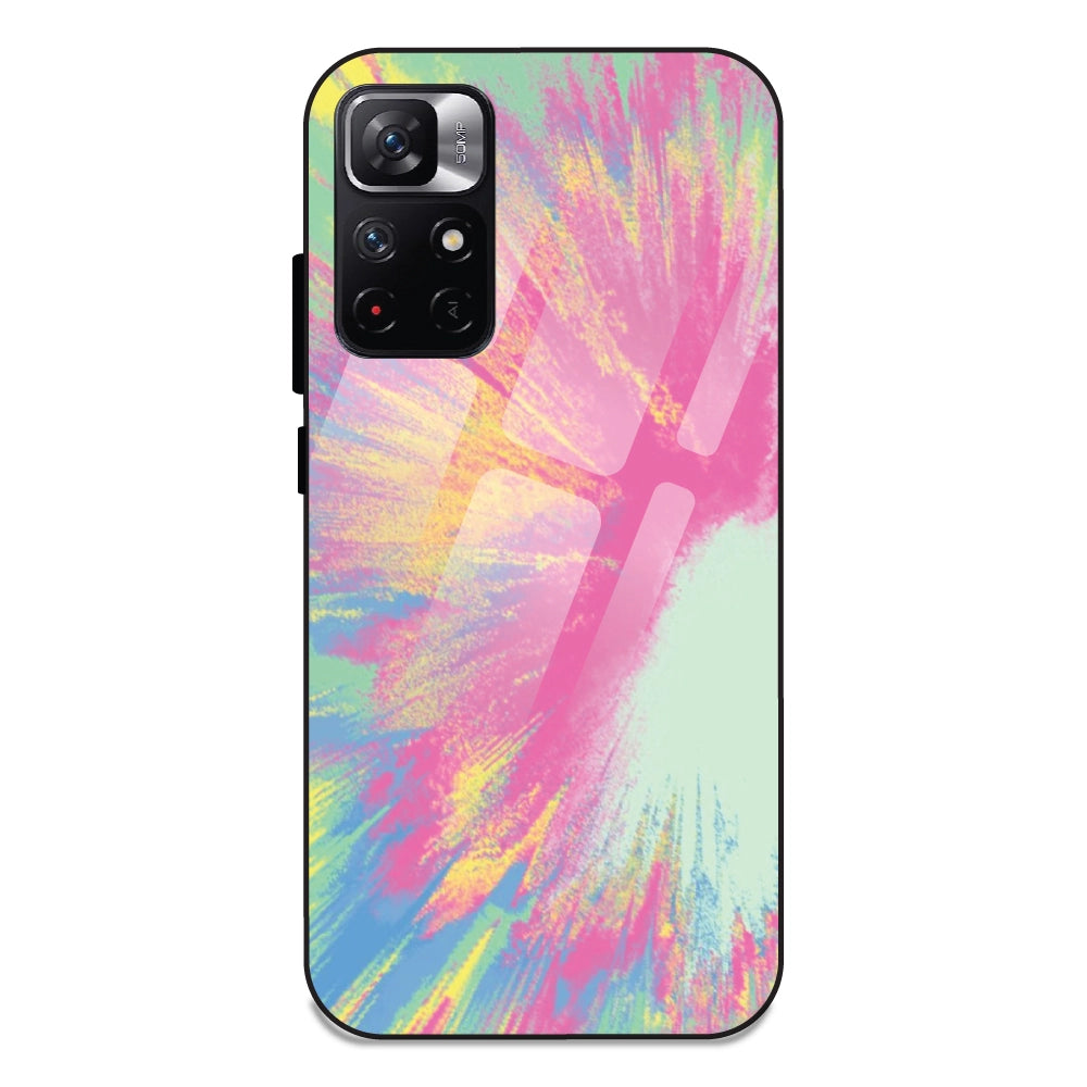 Pastel Splash Tie Dye - Glass Case For Redmi Note 11T