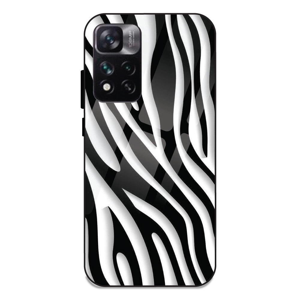 Zebra Print - Glass Case For Redmi Note 11