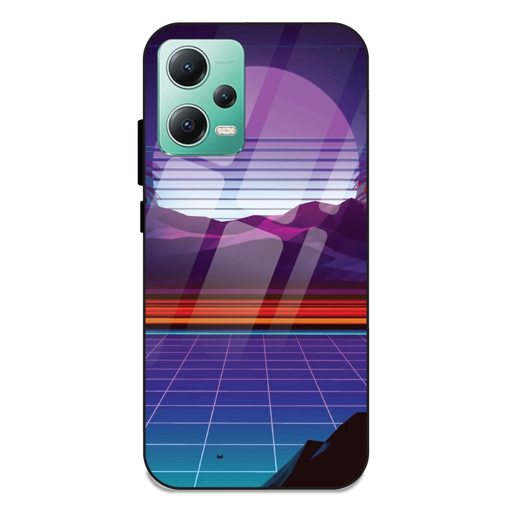 Electrofloor Synthwave - Glass Cases For Redmi Note 12 5G