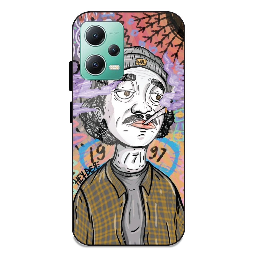 A Smoking Potrait - Glass Cases For Redmi Note 12 5G