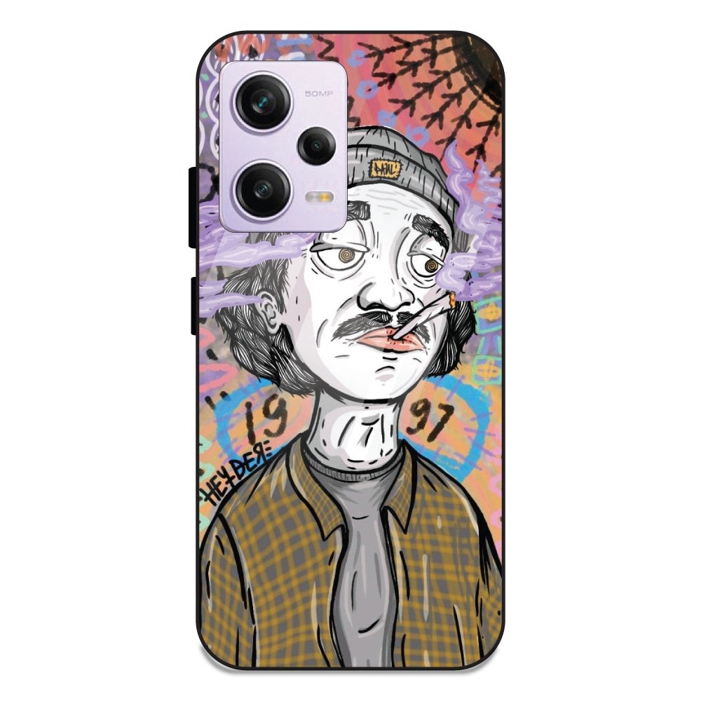 A Smoking Potrait - Glass Cases For Redmi Note 12 Pro
