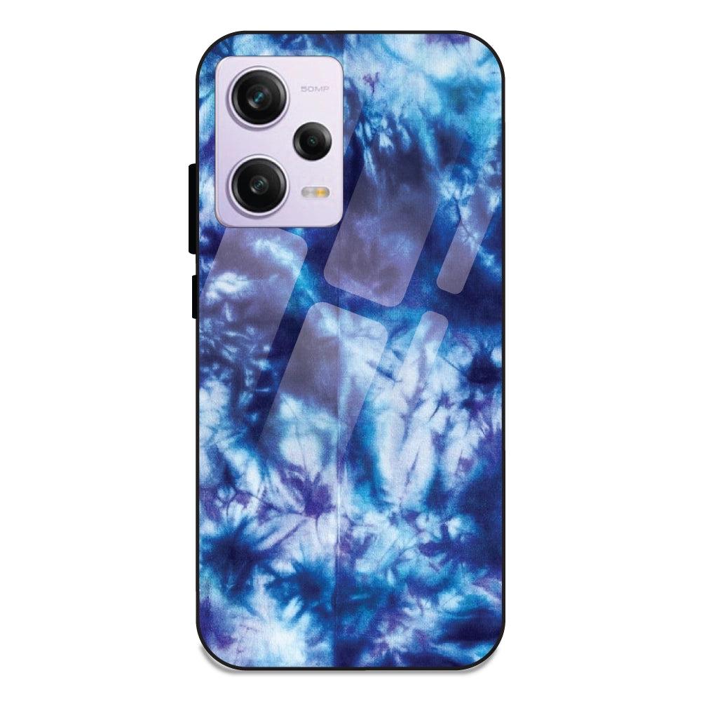 Dark Blue Tie Dye - Glass Case For Redmi Note 12 Pro Plus