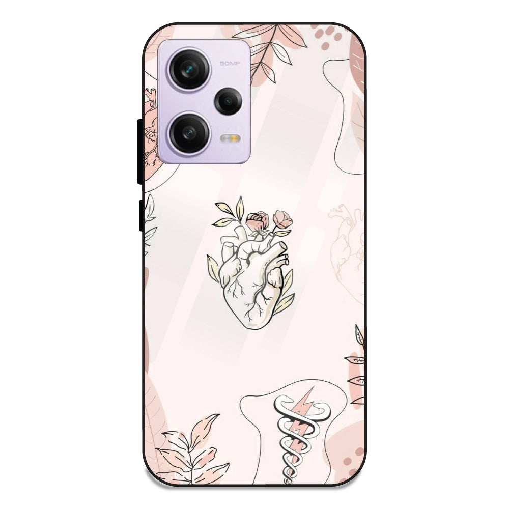 Hearts And Flowers - Glass Cases For Redmi Note 12 Pro Plus