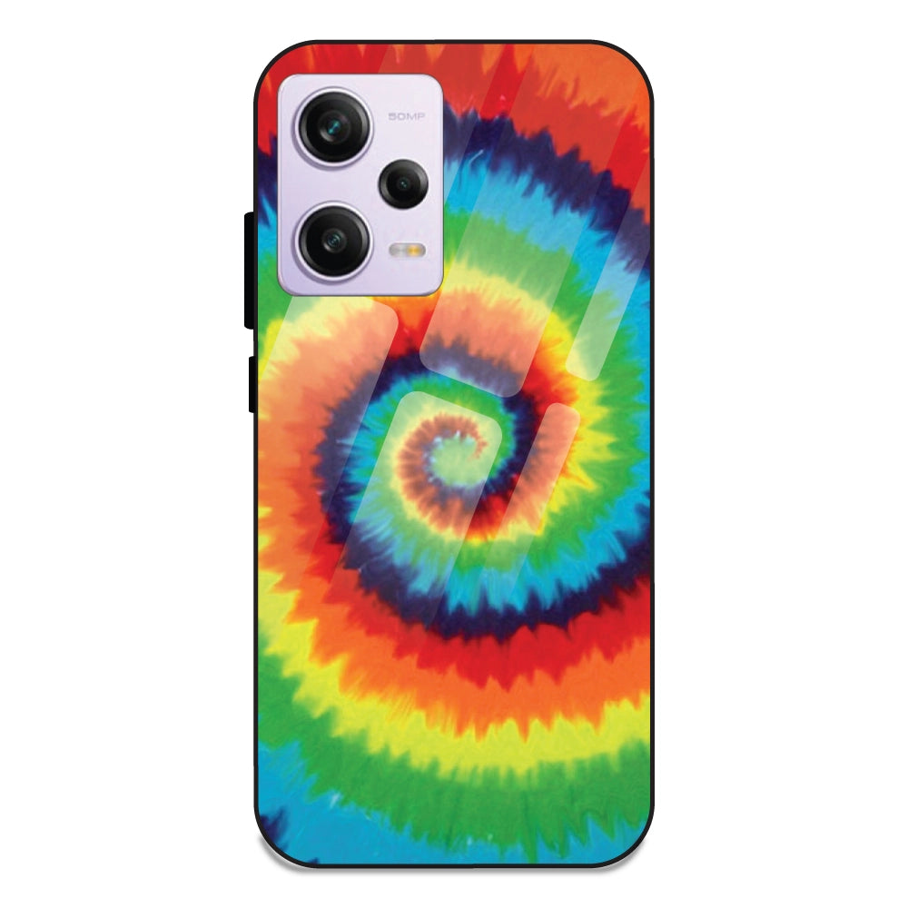Rainbow Tie Dye - Glass Case For Redmi Note 12 Pro Plus