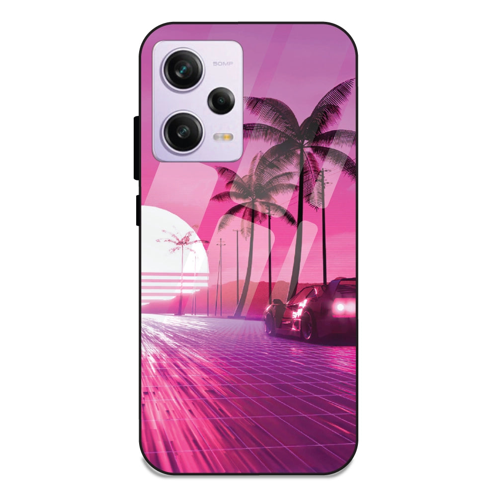Retro Beach Synthwave - Glass Cases For Redmi Note 12 Pro Max
