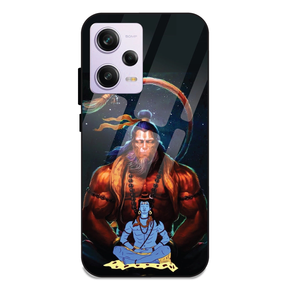 Lord Shiva & Lord Hanuman - Glass Cases For Redmi Note 12 Pro Plus