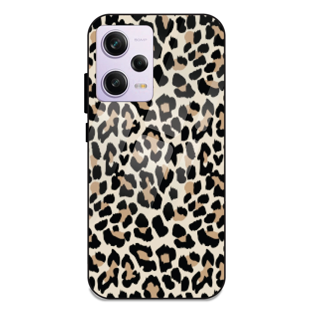 Leopard Print - Glass Case For Redmi Note 12 Pro Plus